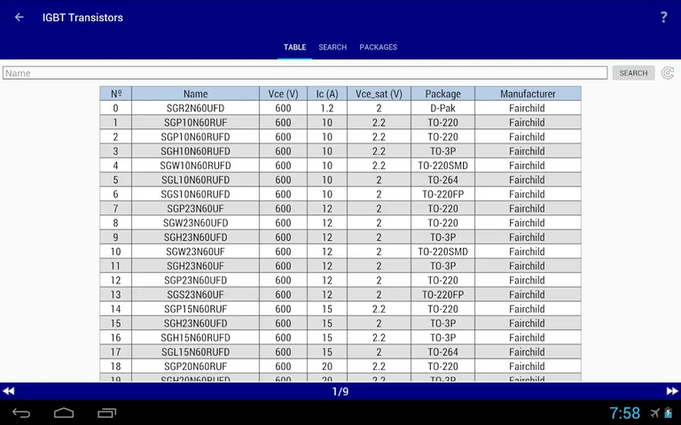 Electronics Database (offline) screenshot 2
