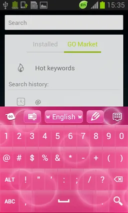 Pink Bubblegum GO Keyboard screenshot 4