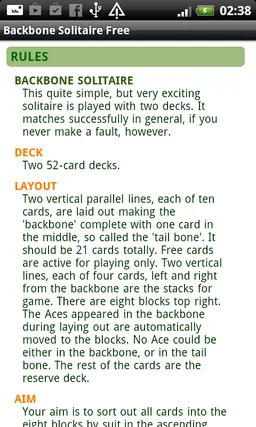 Backbone Solitaire Free screenshot 5