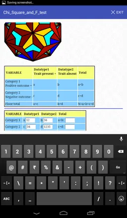 Chi Square, F  & McNemar test screenshot 1