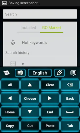 Neon Keyboard Blue Free screenshot 5