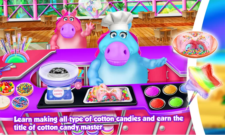 Mr. Fat Unicorn Cotton Candy Maker! DIY Cooking screenshot 9