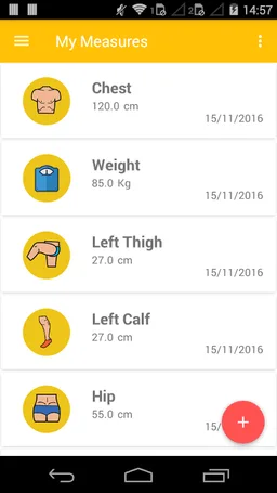 My weight and measurements screenshot 1