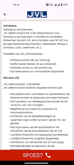 JVL Administraties VvE Beheer screenshot 4