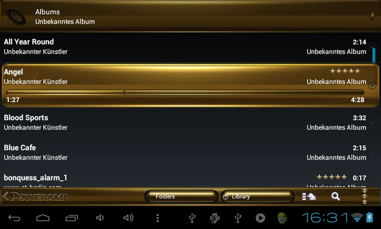 Poweramp skin Black Gold screenshot 5