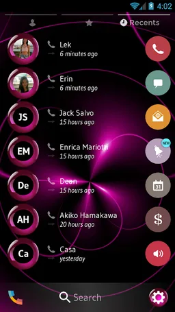 Spheres Pink Contacts & Dialer Theme screenshot 3