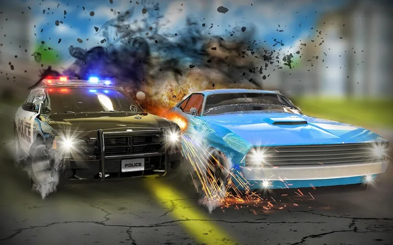 Extreme Police Chase 2-Impossible Stunt Car Racing screenshot 4