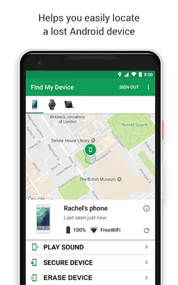 Google Find My Device screenshot 1