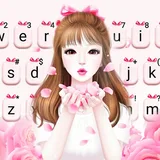 Pedal Pink Girl Keyboard Theme icon