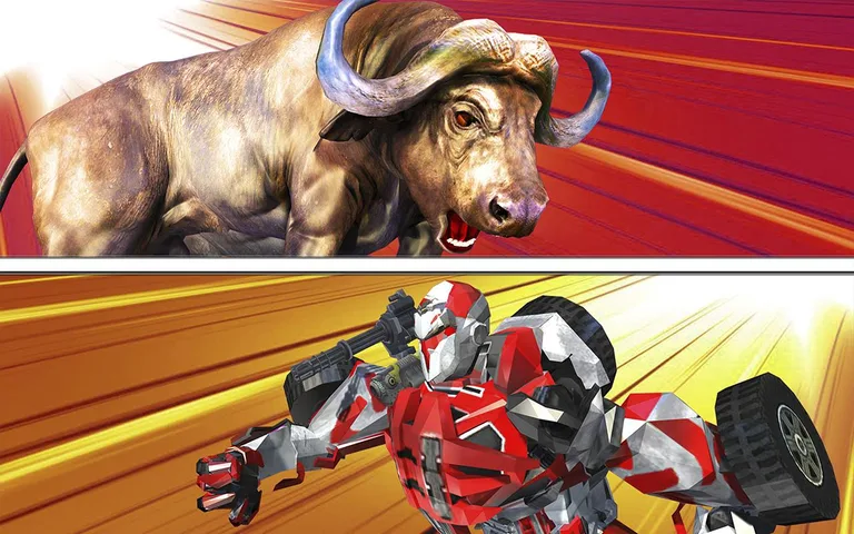 Super X Robot VS Angry Bull Attack Simulator screenshot 8