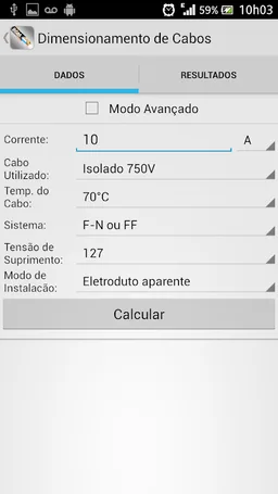 RCM Dimensionamento screenshot 2
