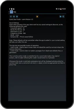 G0HYN Learn Morse screenshot 9