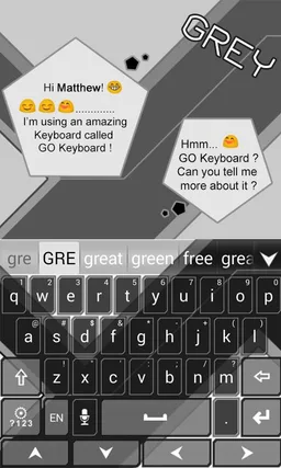 Grey GO Keyboard Theme screenshot 6