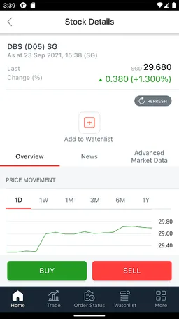 DBSV mTrading Singapore screenshot 4