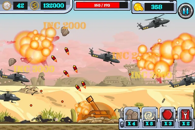 Heli Invasion 2 -- stop helicopter with rocket screenshot 4