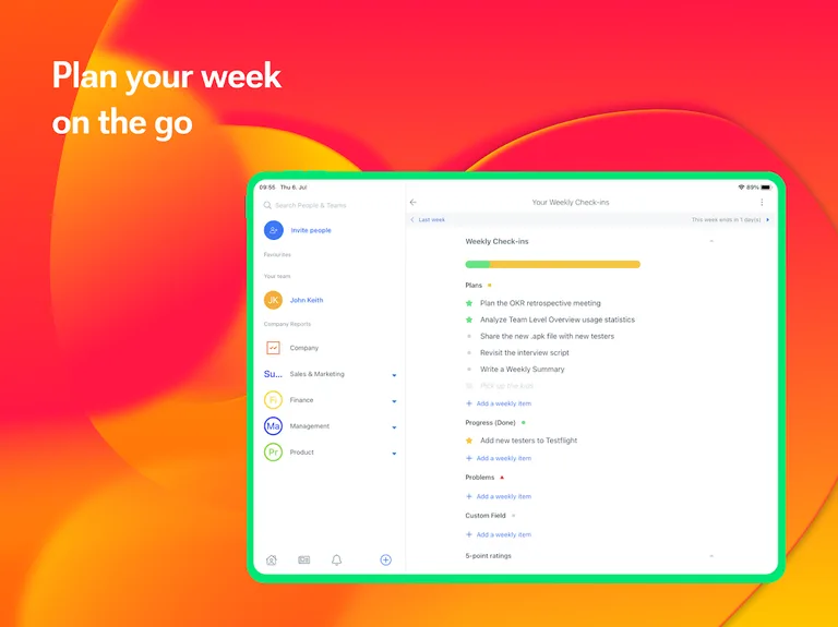 OKR Software by Weekdone screenshot 1