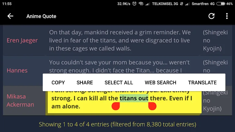 Anime Quote screenshot 4