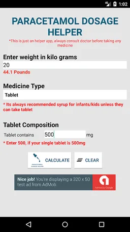 Paracetamol Dosage Calculator screenshot 4
