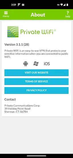 Private WiFi™ Mobile for AOL screenshot 7