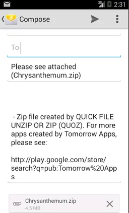 Quick File Unzip Or Zip (QUOZ) screenshot 5