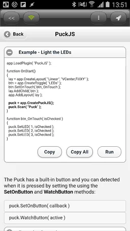 DroidScript - PuckJS Plugin screenshot 5