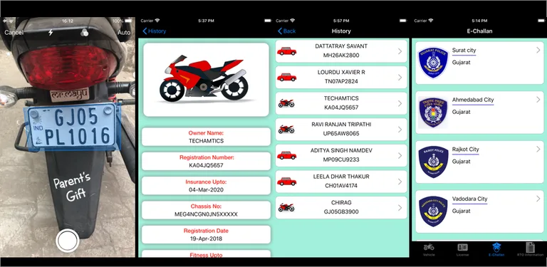 Vahan - eChallan, Vehicle Info cover image
