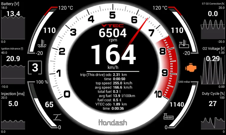 Hondash screenshot 2