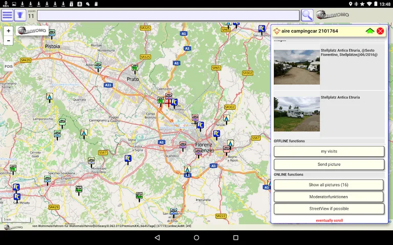 Motorhome Campersites Camping Meinwomo SOSeasy screenshot 24