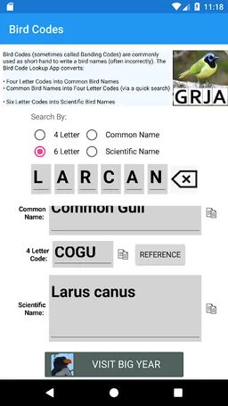 Bird Code Lookup screenshot 10