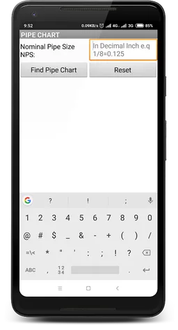 PIPE CHART screenshot 2