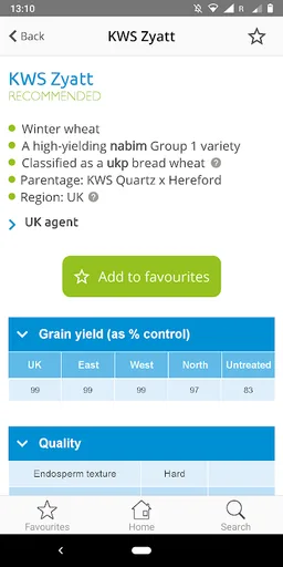 AHDB Recommended Lists screenshot 2
