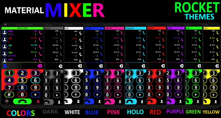 Theme Rocketdial Mixer Yellow screenshot 5