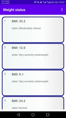 weight status (BMI Calculator screenshot 5