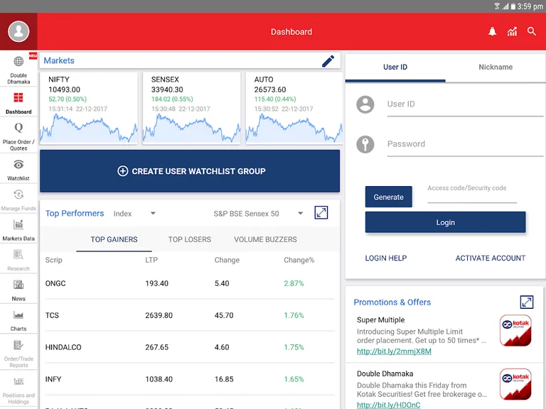 Kotak Stock Trader For Tablet screenshot 1