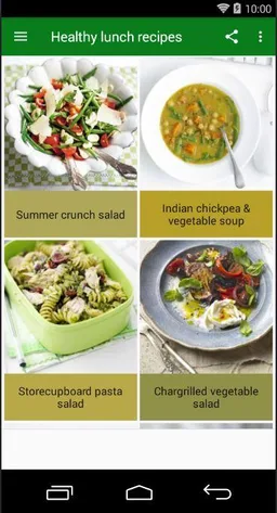 Healthy lunch recipes screenshot 1