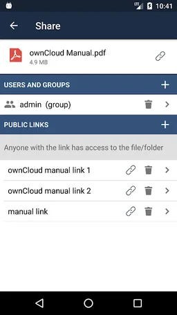 ownCloud screenshot 1