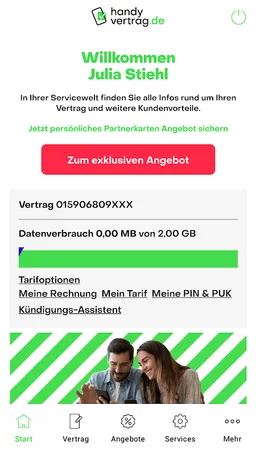 handyvertrag.de Servicewelt screenshot 1