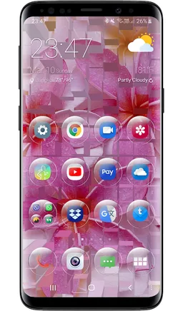 Launcher Theme - Glass Round Transparent Icons screenshot 4