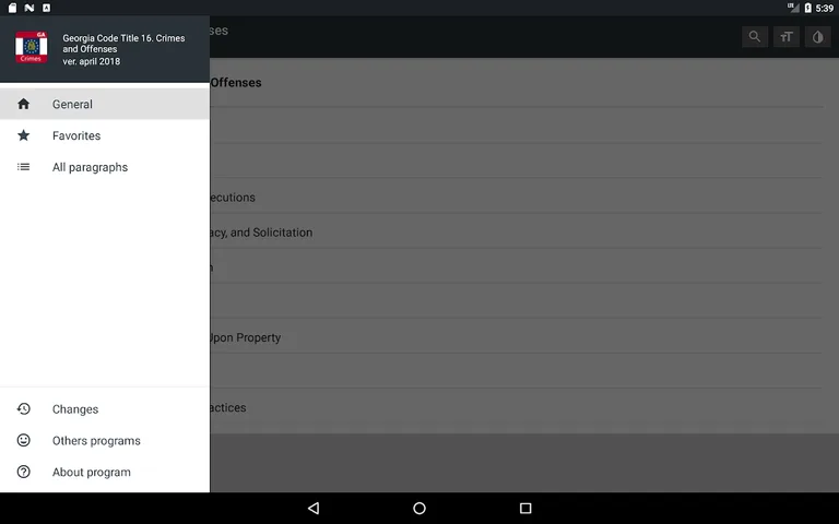 Georgia Crimes & Offenses Code screenshot 2