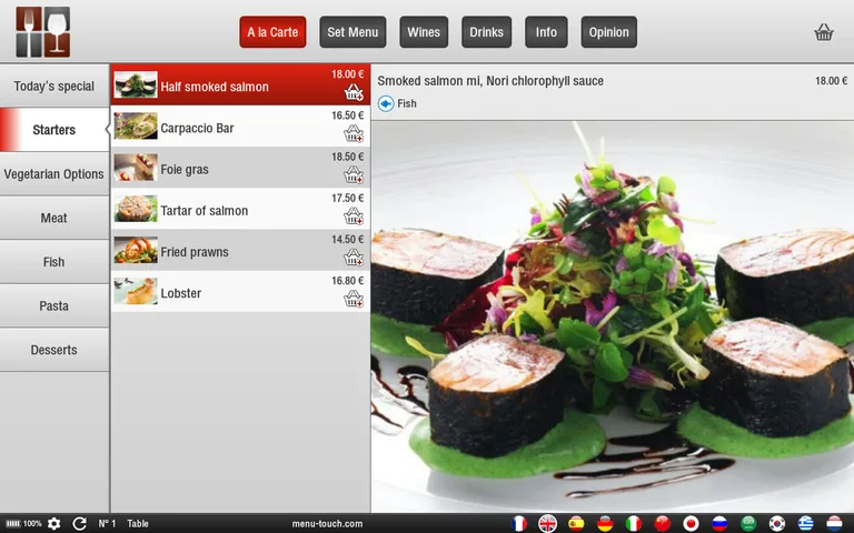 Digital Restaurant Menu screenshot 1