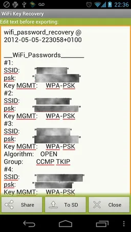 WiFi Key Recovery (needs root) screenshot 4