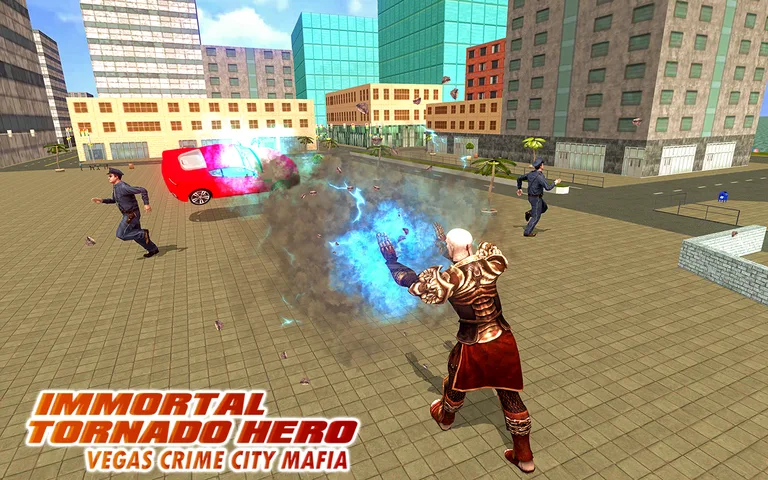 Robot Tornado Crime Simulator-Immortal Flying Hero screenshot 4