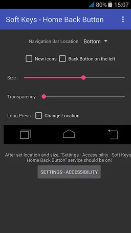 Soft Keys - Home Back Button screenshot 1