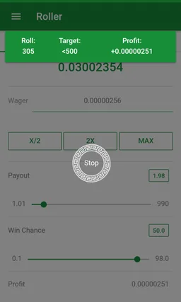 Roller Bitcoin Gambling screenshot 4