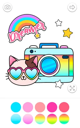Gradient Kawaii Coloring Book screenshot 10