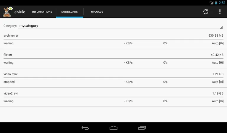 eMule Remote screenshot 3
