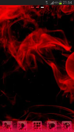 GO Launcher EX Theme Red Fire screenshot 3