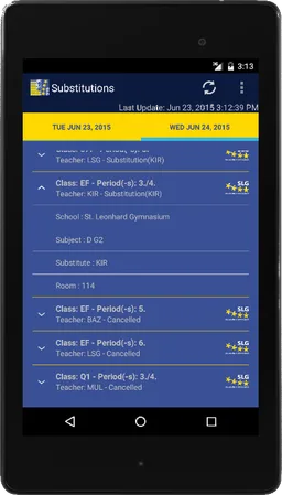 Substitutions Coop Aachen screenshot 2