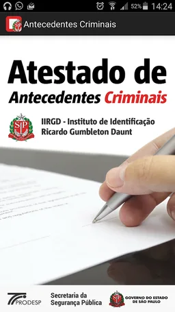 Atestado de Antecedentes screenshot 1