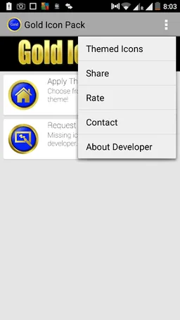 Royal Blue Gold Icon Pack - HD screenshot 8